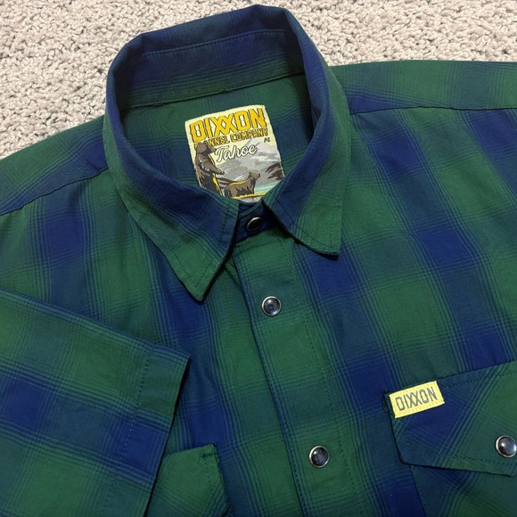 Dixxon Flannel Company Other - DIXXON Flannel Co. Tahoe Bamboo Blend Short Sleeve Pearl Snap Shirt Green Mens M